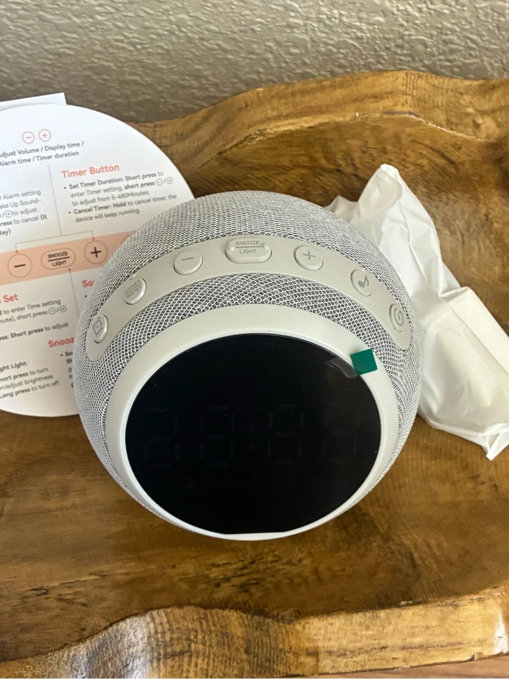 Dreamegg Sound Machine Alarm Clock - White/Orange Box